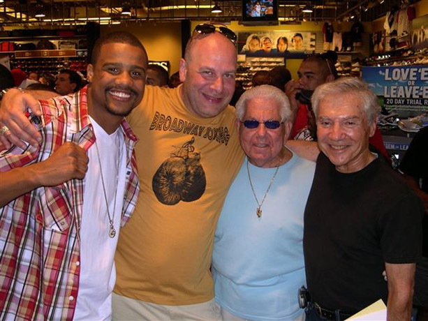 Andre Dirrell, Lou DiBella, Sam Cohen, with Ron Ross, April 10, 2010