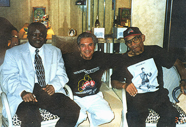 Kid Gavilan with Beau Jack visiting Ron in Florida, 1999