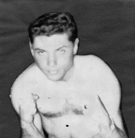 Ron Ross boxing photo, 1955